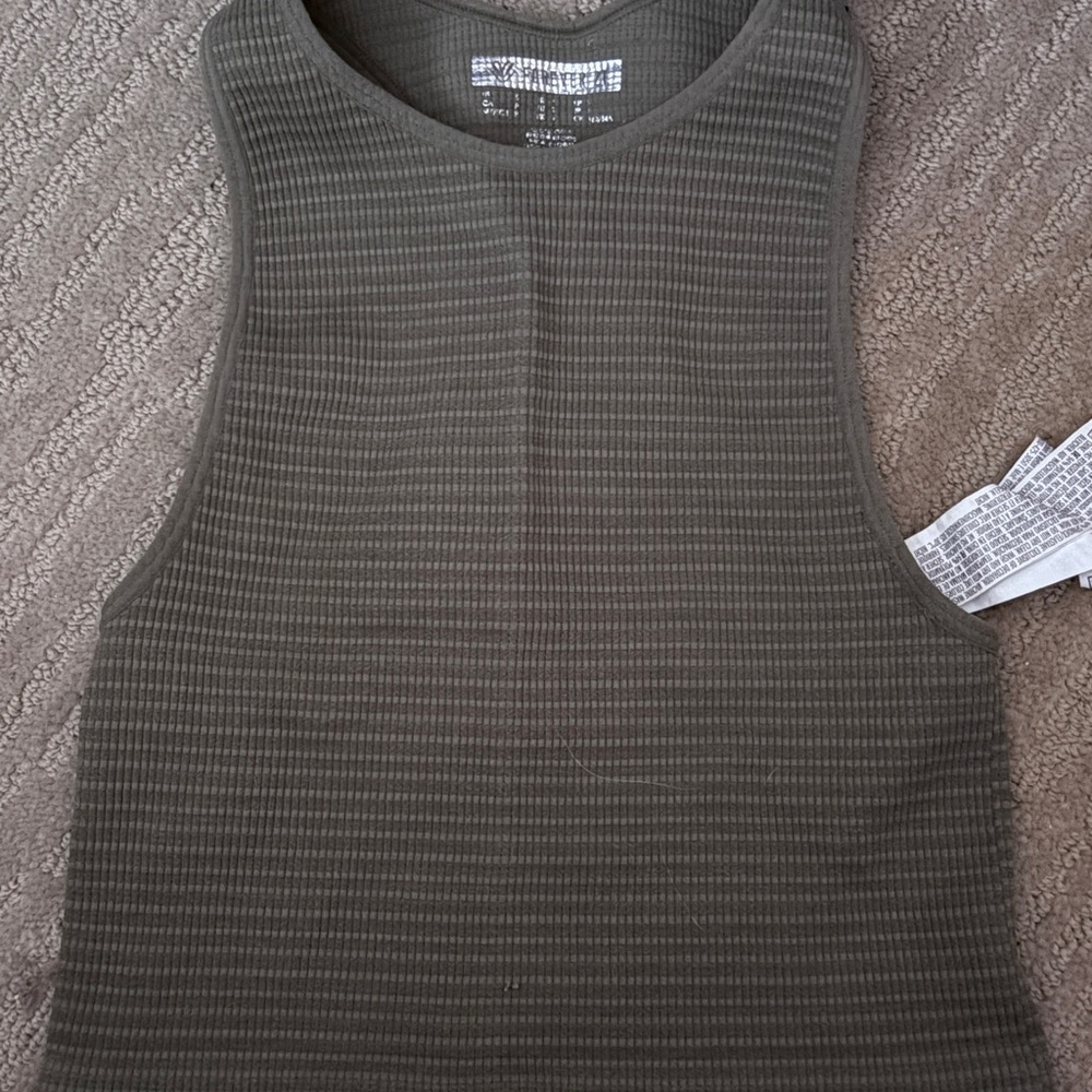 Forever 21 Olive Ribbed Tank Top